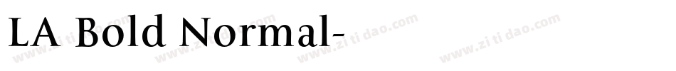 LA Bold Normal字体转换